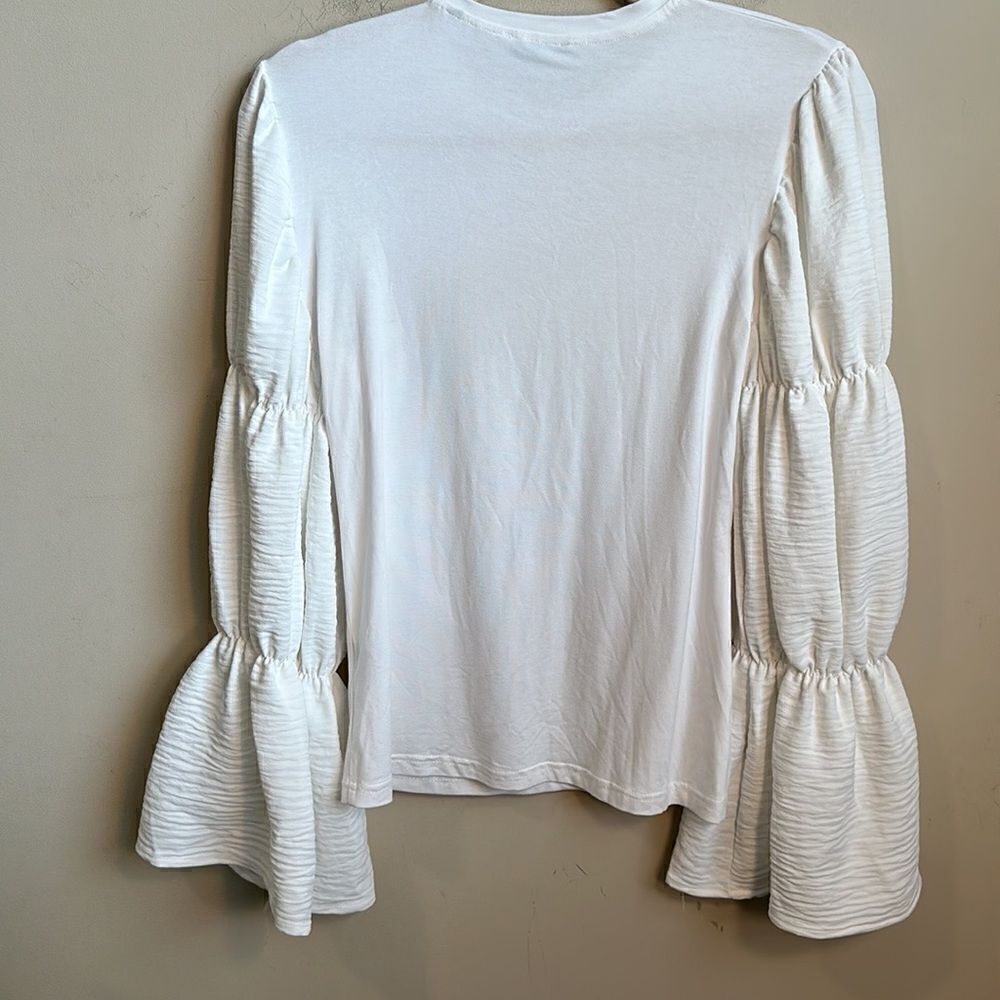 PATRIZIA LUCA BELL SLEEVE DETAIL TOP S - Picture 4 of 5